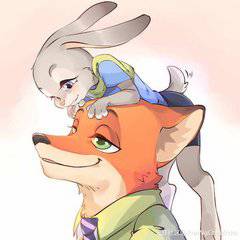 狐狸和兔子的爱情图片