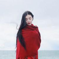 女生頭像紅衣服 酒紅頭髮女生頭像