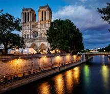 法国巴黎夜景唯美摄影风光图片