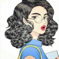 好看高清现代手绘微信女头像图片_0【点击鼠标右键下载】