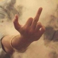 竖中指头像女
