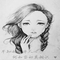 正臉素描女生頭像