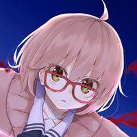 卡通戴眼镜头像女生