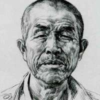 微信老人头像素描