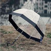 白色透明雨伞唯美图片