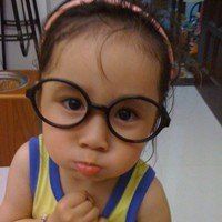 戴眼镜小女孩 头像图片