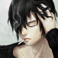 叼着烟的动漫男生头像_微信头像图片大全