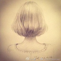 短发女素描动漫头像_微信头像图片大全