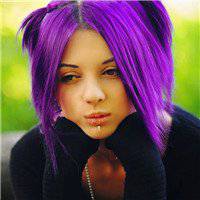 紫色头发女生头像