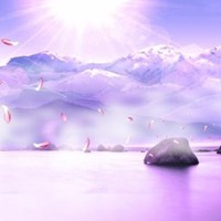 紫色山水图片微信头像