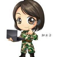 女兵军人卡通微信头像