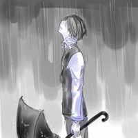 淋雨头像男 男生下雨天淋雨伤感头像