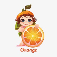 橙子动漫女生可爱头像