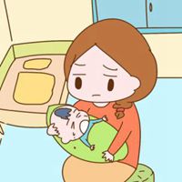 妈妈抱宝宝在睡觉的卡通头像_微信头像图片大全