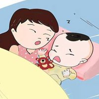 妈妈抱宝宝在睡觉的卡通头像_微信头像图片大全