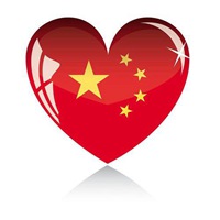 国旗红心图案图片