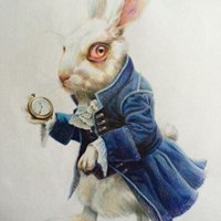 爱丽丝梦游仙境兔子先生动画头像