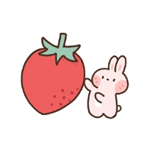爱吃水果的小兔柚//卡通