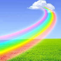 唯美彩虹头像//难得一见的雨后彩虹，太美了