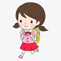 学生动漫头像女生校服-穿校服背书包的动漫女学生头像