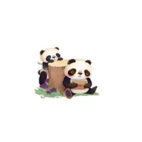 熊猫q版图片 坐着的可爱熊猫q版图片