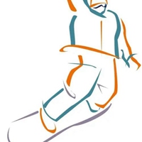 单板滑雪运动头像 卡通单板滑雪运动项目头像