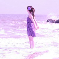 很醒目和时尚紫色调,紫色系,唯美意境清纯女生头