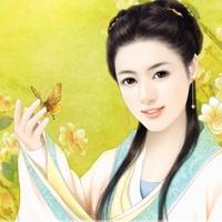 清新纯净古典美女素描图片