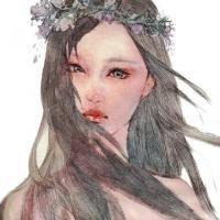 简约手绘美女微信头像自由