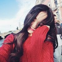 长发美女扣扣头像