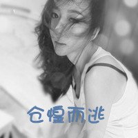 颓废黑白带字女生头像