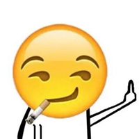 竖中指的头像