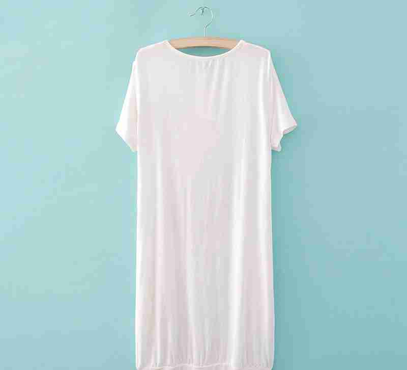 欧美休闲圆领短袖性感抽烟美女头像包臀连衣裙