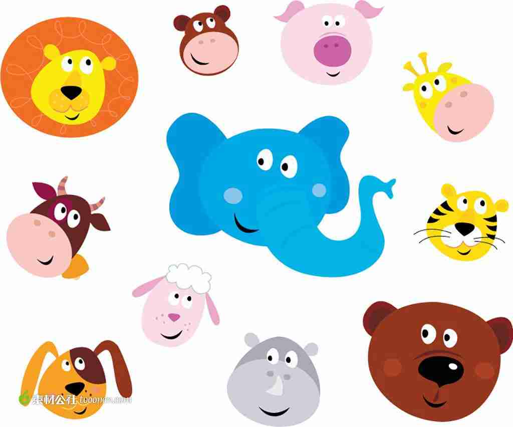 卡通动物头像免费下载