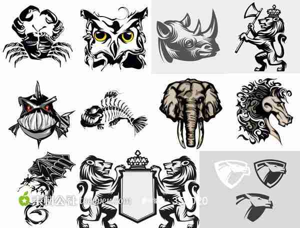 动物|图案|剪影|图形|刺青