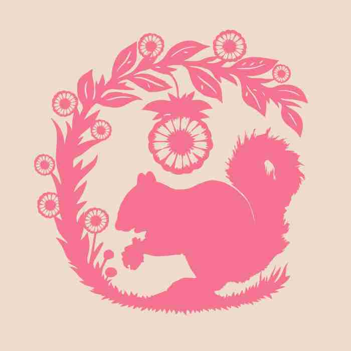 粉色动物图案