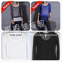 白超薄牛仔摆裙半身裙配