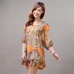 欧美连衣裙雪纺