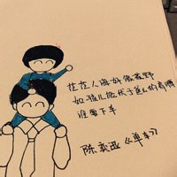 带文字手绘卡通男女生微信头像
