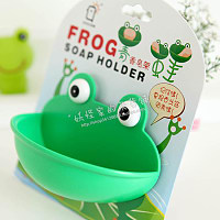 绿色小青蛙造型吸盘肥皂盒皂碟收纳盒g
