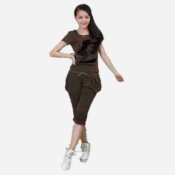 儿童运动套装军绿色