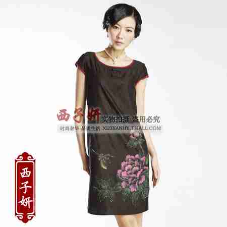 手绘中国风连衣裙