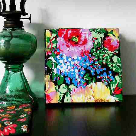 手绘牡丹小高脚果盘果盘