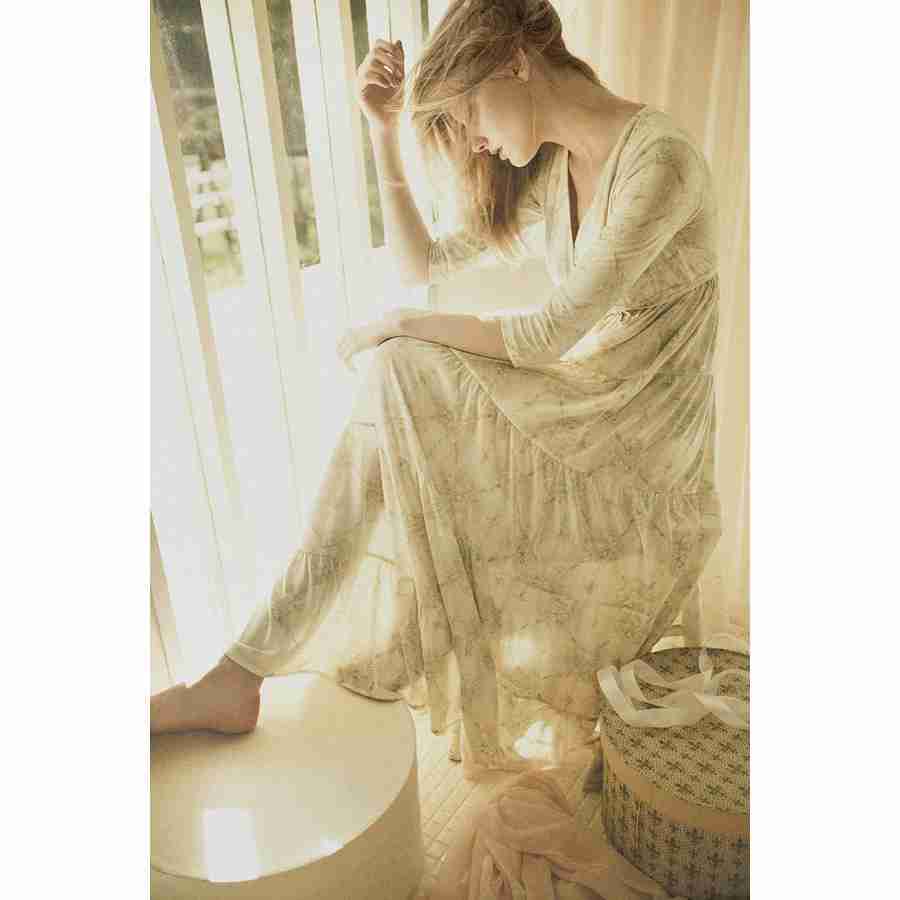 pique冰激凌唯美拖地睡裙