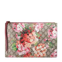 女士彩色gg花卉印花pvc涂层手拿包