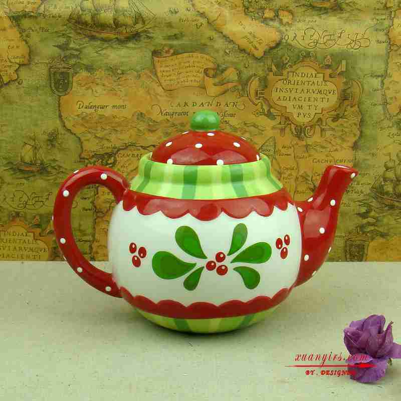 小清新花卉点点茶壶