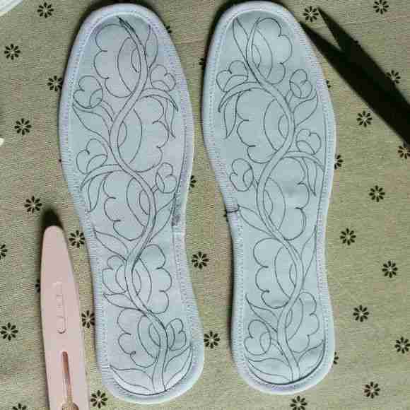 花卉图案刺绣绣花半成品