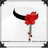 洛丽塔简约花朵水晶流苏