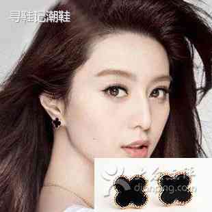 黑色树脂花朵耳环女