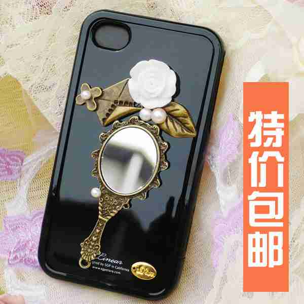sgp壳复古镜子花朵苹果代手机壳iphones手机壳苹果